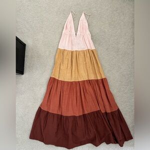 Anthropologie Tiered Maxi Dress